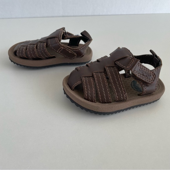 OshKosh B'Gosh | Gymboree Infant Shoes Sandals Bundle (2) Brown Size 3 - Picture 7 of 12